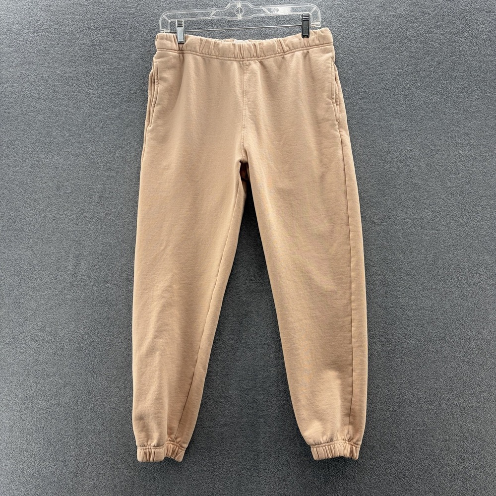 MATE the Label Sweatpants Womens Medium Tan Organic Cotton Jogger Pockets Lounge